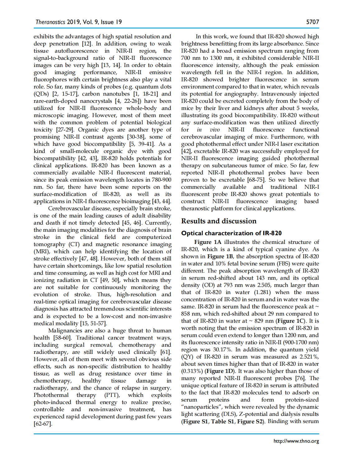 Excretable IR-820 for in vivo NIR-II fluorescence cerebrovascular imaging and photothermal therapy of subcutaneous tumor(圖2)